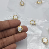 MOP Stainless steel ovel charm